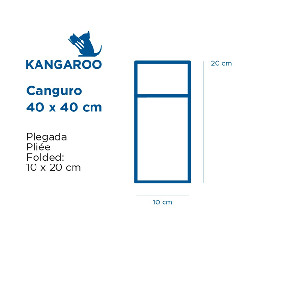 SERVIETTES KANGOUROU  55 G/M2 40x40 CM BLEU MARINE AIRLAID (700 UNITÉ) - Garcia de Pou