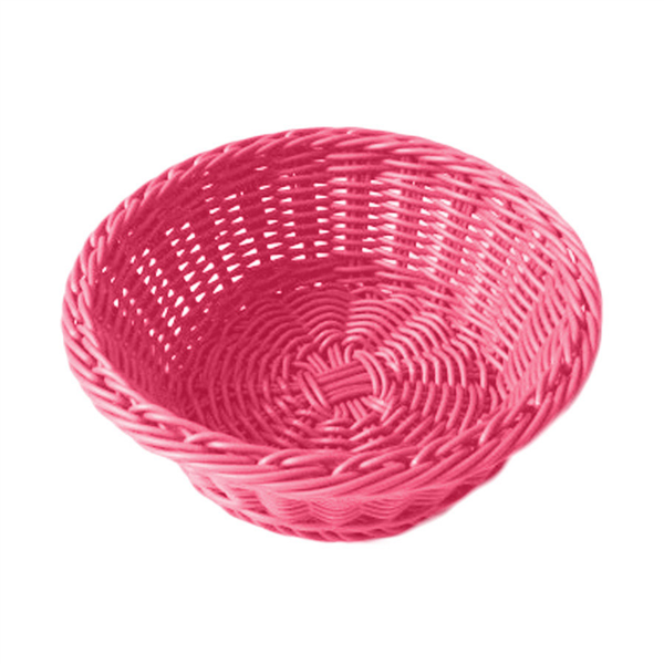 CORBEILLES SIMILAIRE OSIER RONDES  Ø 20x8 CM FUCHSIA PP (12 UNITÉ) - Garcia de Pou