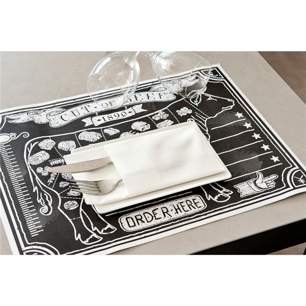 SETS DE TABLE OFFSET "STEAK HOUSE" 70 G/M2 31x43 CM QUADRICHROMIE PAPIER (2000 UNITÉ) - Garcia de Pou