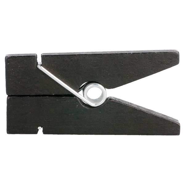 12 PINCES PORTE ARDOISES  1,3x3,8x8,3 CM NOIR BOIS (1 UNITÉ) - Garcia de Pou