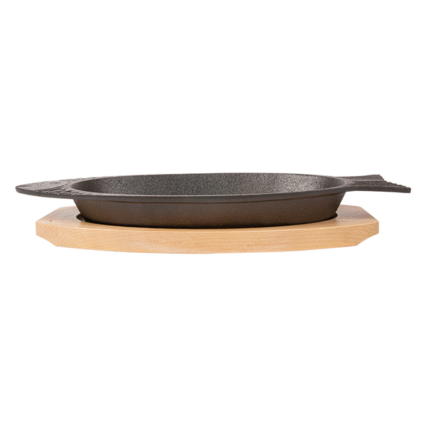 ASSIETTE POISSON + SUPPORT EN BOIS  32x13 CM NOIR FER (8 UNITÉ) - Garcia de Pou