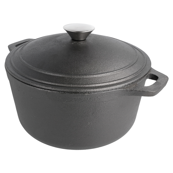 COCOTTE RONDE AVEC COUVERCLE 4,8 L Ø 26 CM NOIR FER (2 UNITÉ) - Garcia de Pou