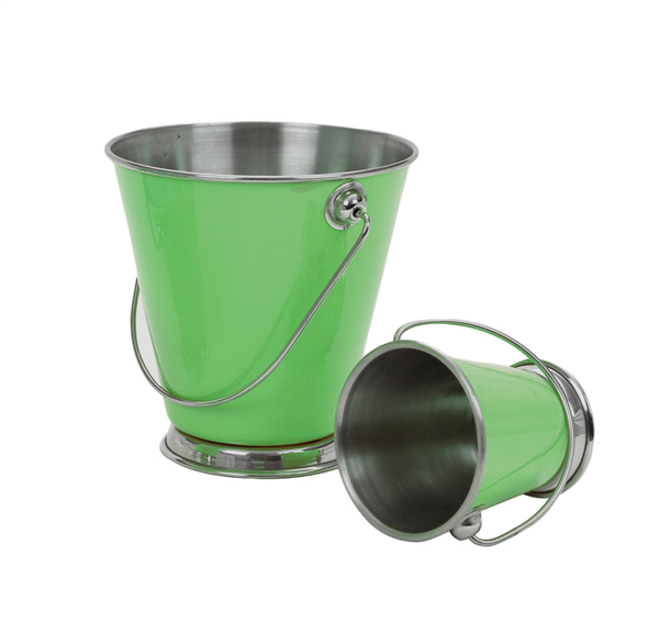 MINI SEAU  Ø 7x7 CM VERT INOX (12 UNITÉ) - Garcia de Pou