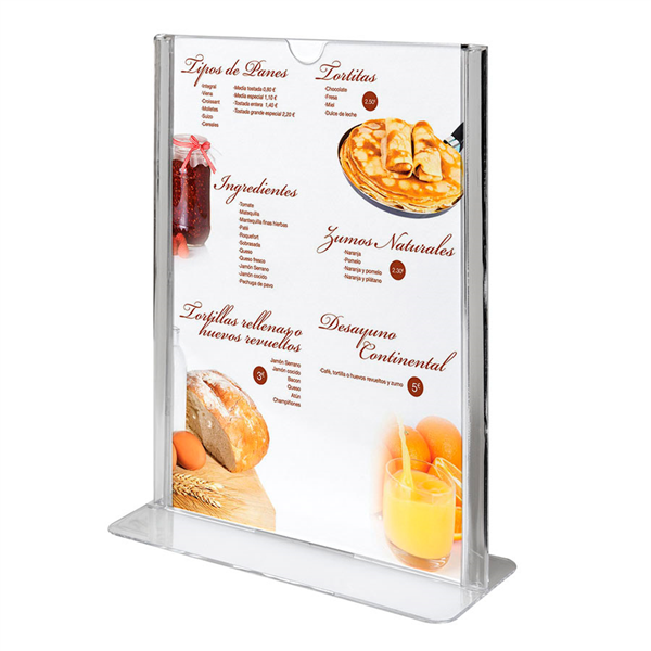 PORTE MENUS DE TABLE DIN-A5  14,8x21 CM TRANSPARENT PS (20 UNITÉ) - Garcia de Pou