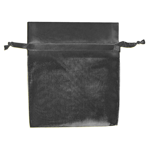 48 U. SACHETS ORGANDY AVEC FERMETURE  15x24 CM NOIR MICROFIBRE (1 UNITÉ) - Garcia de Pou