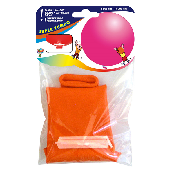 BALLON GÉANT+FERMETURE  Ø 65 CM ASSORTI LATEX (1 UNITÉ) - Garcia de Pou