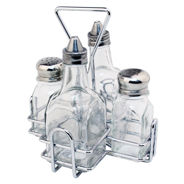 SET HUILIER 4 PIÈCES  16x14x17,6 CM ARGENTE INOX (1 UNITÉ) - Garcia de Pou