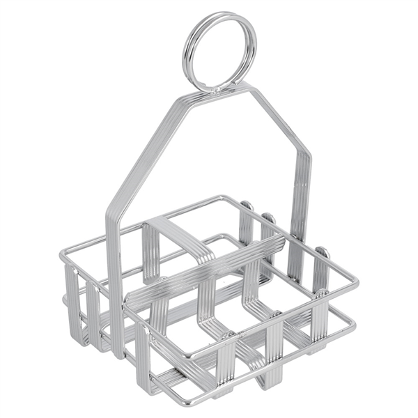 RACK POUR CONDIMENTS  10,5x10,5x17 CM ARGENTE LAITON (1 UNITÉ) - Garcia de Pou