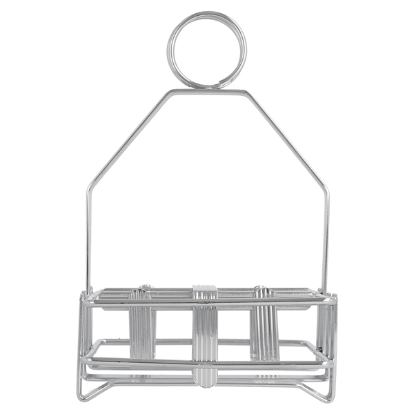 RACK POUR CONDIMENTS  10,5x10,5x17 CM ARGENTE LAITON (1 UNITÉ) - Garcia de Pou