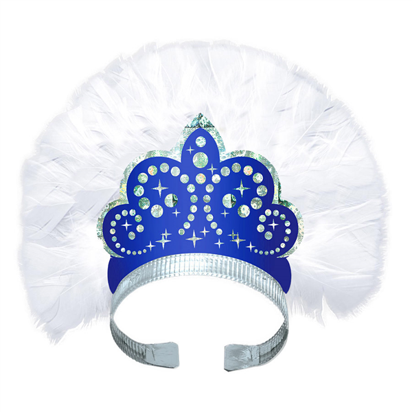 TIARAS HOLOGRAPHIQUES CONIQUES   BLEU CARTON (12 UNITÉ) - Garcia de Pou