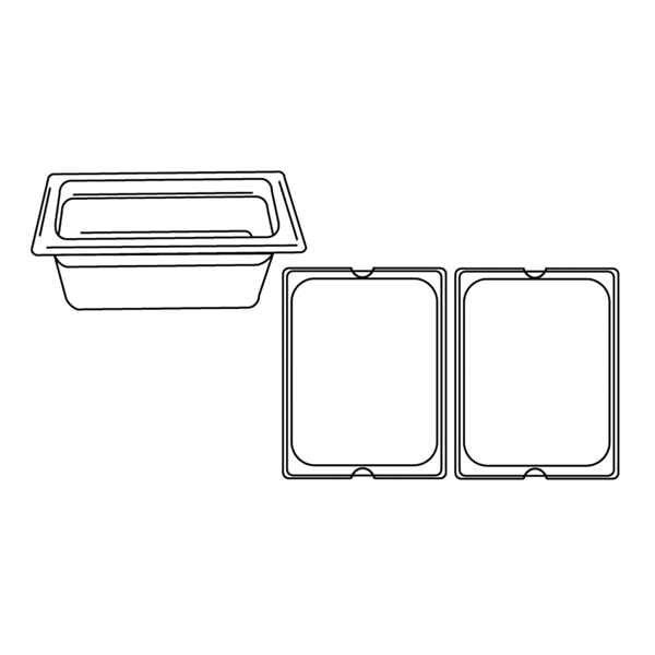 BAC GASTRONORM 1/2 5,6 L 32,5x26,5x10 CM TRANSPARENT POLYCARBONATE (1 UNITÉ) - Garcia de Pou