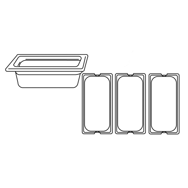 BAC GASTRONORM 1/3 3,2 L 32,5x17,6x10 CM TRANSPARENT POLYCARBONATE (1 UNITÉ) - Garcia de Pou