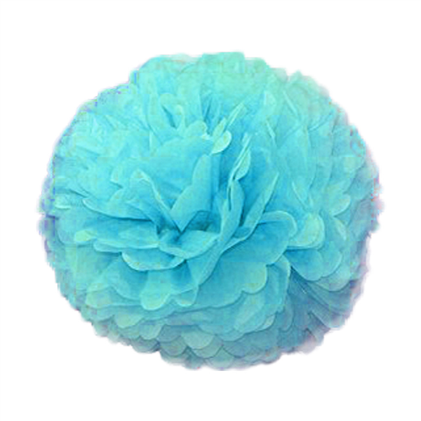 POM POM FLOWER  Ø 48 CM BLEU (10 UNITÉ) - Garcia de Pou