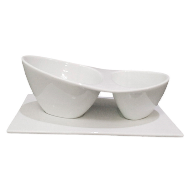 BASES POUR RÉCIPIENT 204.44  22,5x13x1,2 CM BLANC PORCELAINE (6 UNITÉ) - Garcia de Pou