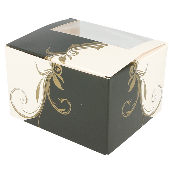 BOÎTES PÂTISSERIES AVEC FENÊTRE "THEPACK CLASSIC" 250 G/M2 11x13x8 CM BLANC CARTON ONDULÉ NANO-MICRO (50 UNITÉ) - Garcia de Pou