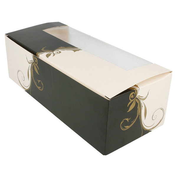 BOÎTES PÂTISSERIES AVEC FENÊTRE "THEPACK CLASSIC" 250 G/M2 26x11x8 CM BLANC CARTON ONDULÉ NANO-MICRO (50 UNITÉ) - Garcia de Pou