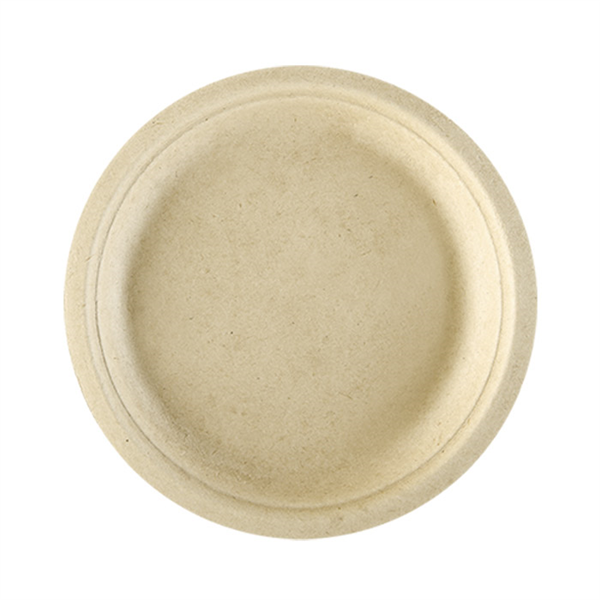 ASSIETTES BIONIC  Ø 26x2,1 CM NATUREL BAGASSE (130 UNITÉ)