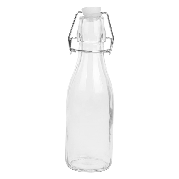 BOUTEILLE + FERMETURE CLIP 250 ML Ø 5,5x19,5 CM TRANSPARENT VERRE (48 UNITÉ) - Garcia de Pou