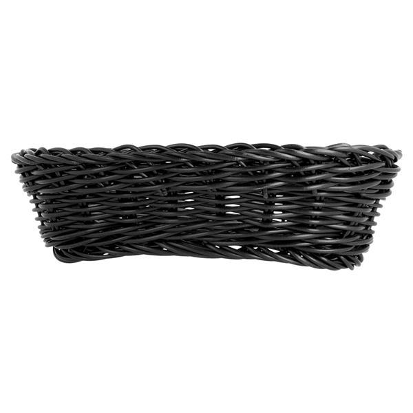 CORBEILLES SIMILAIRE OSIER ALLONGÉES  23x9x8 CM NOIR PP (12 UNITÉ) - Garcia de Pou