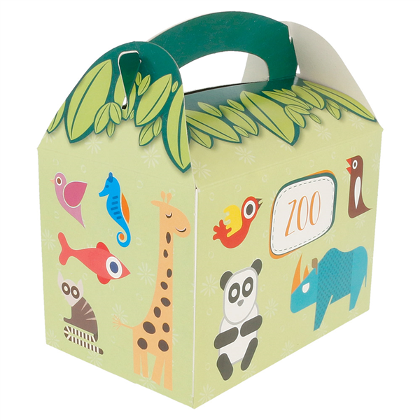 BOÎTES MENU ENFANT "ZOO" 320 G/M2 15,50x10,50x17,50 CM QUADRICHROMIE CARTON (300 UNITÉ) - Garcia de Pou