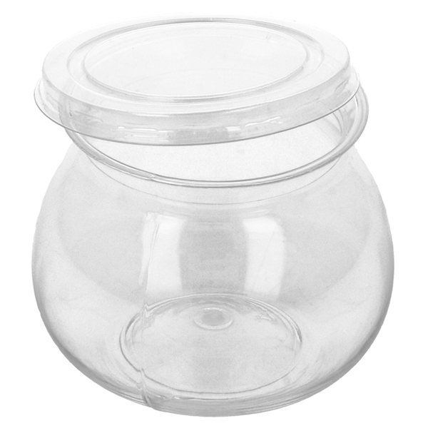 250 RÉCIPIENTS POUR CAILLÉ+COUVERCLES 140 ML Ø6x6,1 CM TRANSPARENT PET (250 UNITÉ) - Garcia de Pou