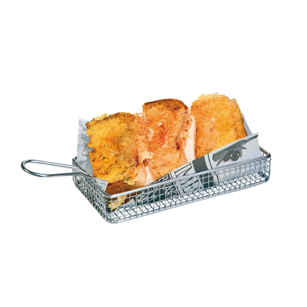 MINI FRITEUSE LONGUE "ARTINOX"  24x15x3,5 CM ARGENTE INOX (6 UNITÉ) - Garcia de Pou