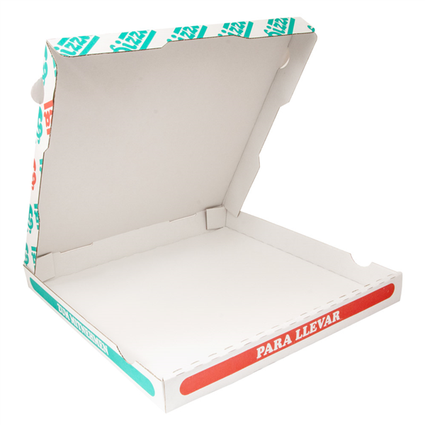 BOÎTES PIZZA MICROCANNELURE  348 G/M2 33x33x3,5 CM BLANC CARTON (100 UNITÉ) - Garcia de Pou