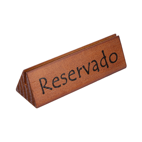 PLAQUES "RESERVADO/RESERVED"  15x4,4x4,4 CM BOIS (10 UNITÉ) - Garcia de Pou