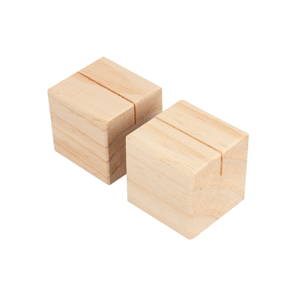 2 U. SUPPORTS CUBIQUES POUR ARDOISES  4,8 CM NATUREL BOIS (8 UNITÉ) - Garcia de Pou