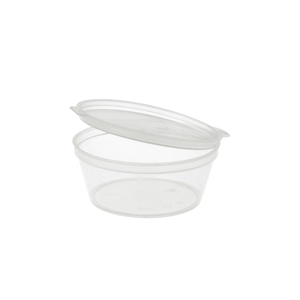 PETITS POTS + COUVERCLE INCLUS 60 ML Ø6/4,6x2.5 CM TRANSPARENT PP (1000 UNITÉ) - Garcia de Pou