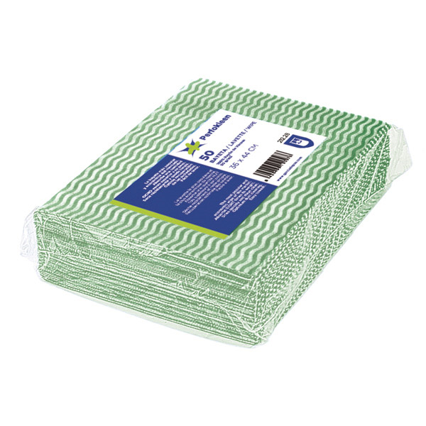 50 U. LAVETTES "PERFOKLEEN"  45 G/M2 36x42 CM VERT VISCOSE (1 UNITÉ) - Garcia de Pou