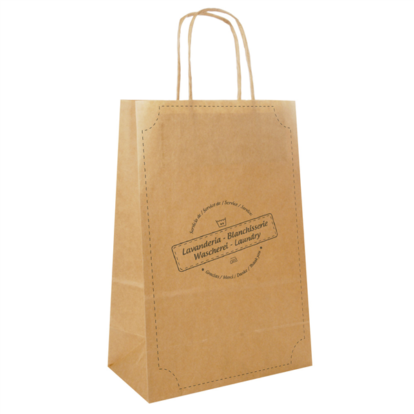 SACS SOS POUR BLANCHISSERIE  90 G/M2 32+16x43 CM NATUREL KRAFT (250 UNITÉ) - Garcia de Pou