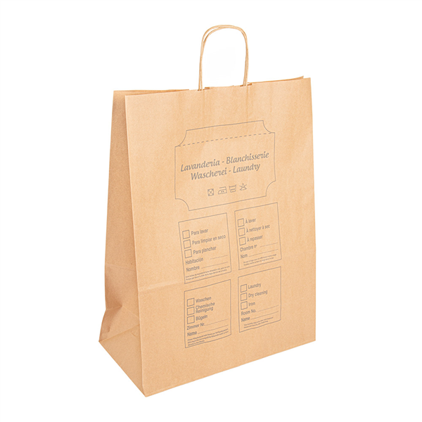 SACS SOS POUR BLANCHISSERIE  90 G/M2 32+16x43 CM NATUREL KRAFT (250 UNITÉ) - Garcia de Pou