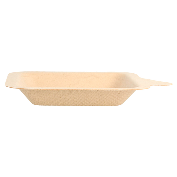 ASSIETTES CARRÉES "BIONIC"  11x11x1,7 CM NATUREL BAGASSE (1000 UNITÉ) - Garcia de Pou