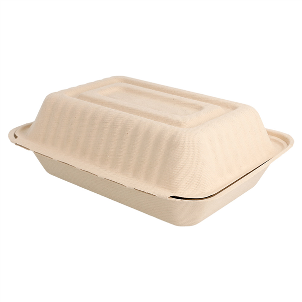 COQUILLES "BIONIC" 1 L 16,5x22,5x6,4 CM NATUREL BAGASSE (200 UNITÉ) - Garcia de Pou