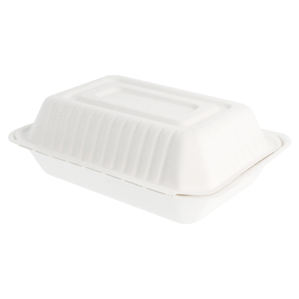 COQUILLES "BIONIC" 1 L 16,5x22,5x6,4 CM BLANC BAGASSE (200 UNITÉ) - Garcia de Pou