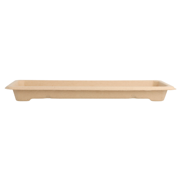 BOÎTES SUSHI "BIONIC"  22x9x2 CM NATUREL BAGASSE (800 UNITÉ) - Garcia de Pou