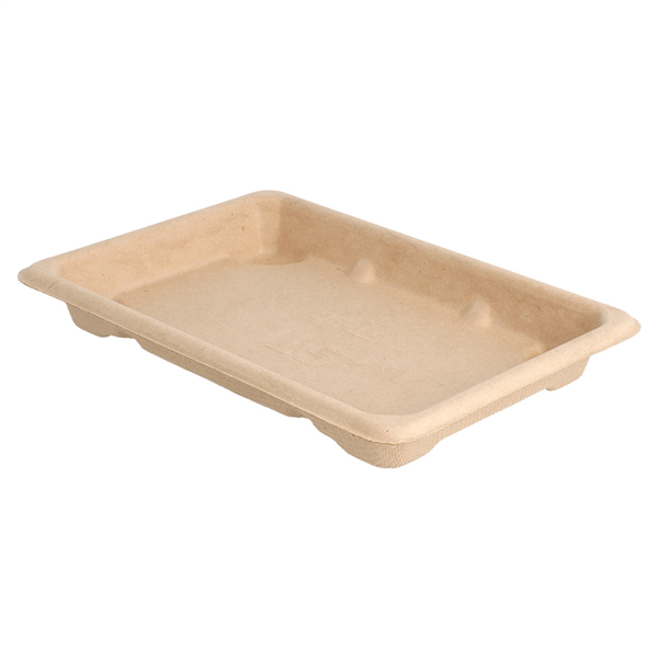 BOÎTES SUSHI "BIONIC"  16,5x11,5x1,5 CM NATUREL BAGASSE (1000 UNITÉ) - Garcia de Pou