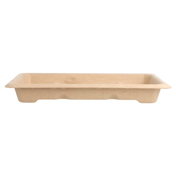 BOÎTES SUSHI "BIONIC"  16,5x11,5x1,5 CM NATUREL BAGASSE (1000 UNITÉ) - Garcia de Pou