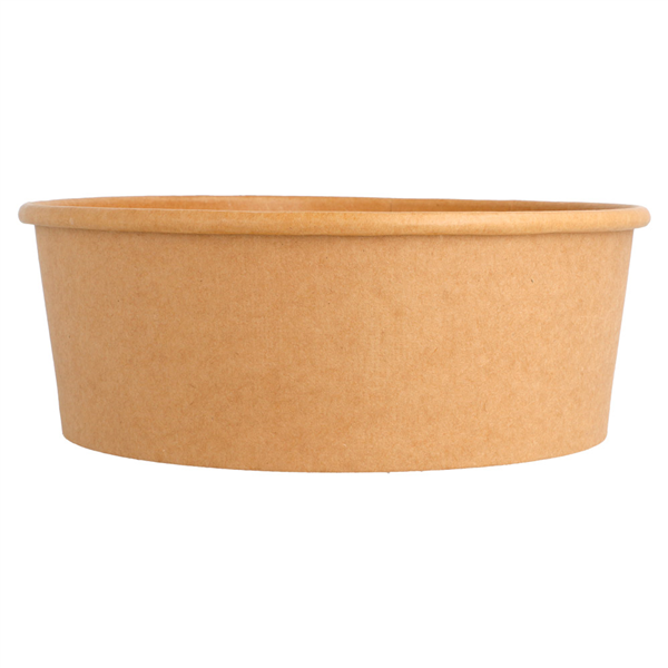 POTS SALADIERS 1300 ML 337 G/M2 + PE Ø 18,4/16x6,6 CM NATUREL KRAFT (300 UNITÉ) - Garcia de Pou