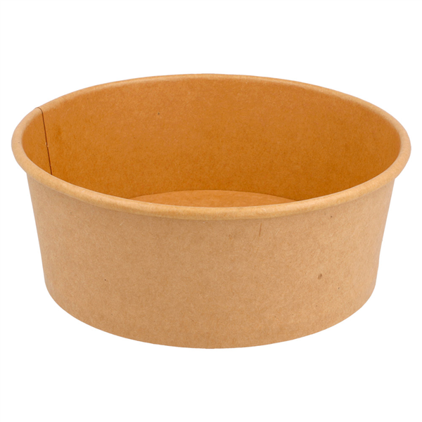 POTS SALADIERS 750 ML 320 + 18 PE G/M2 Ø 15/12,8x6 CM NATUREL KRAFT (300 UNITÉ) - Garcia de Pou