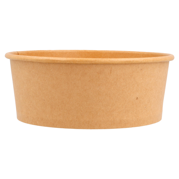 POTS SALADIERS 750 ML 320 + 18 PE G/M2 Ø 15/12,8x6 CM NATUREL KRAFT (300 UNITÉ) - Garcia de Pou