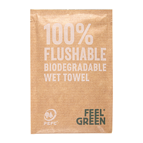 RINCE-DOIGTS FLUSHABLE KRAFT "FEEL GREEN" 50 G/M2 6,8x10 CM BLANC CELLULOSE (1200 UNITÉ) - Garcia de Pou