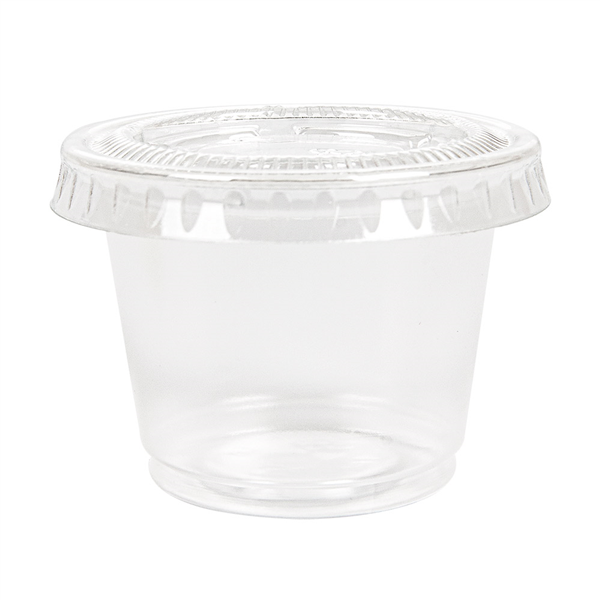 50 PETITS POTS + 50 COUVERCLES 30 ML Ø4,5x3,3 CM TRANSPARENT PP (24 UNITÉ) - Garcia de Pou