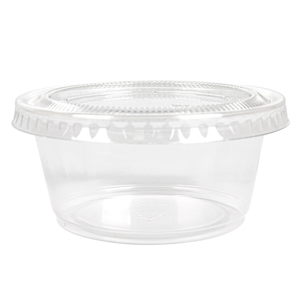 50 PETITS POTS + 50 COUVERCLES 100 ML Ø7,4x3,5 CM TRANSPARENT PP (24 UNITÉ) - Garcia de Pou