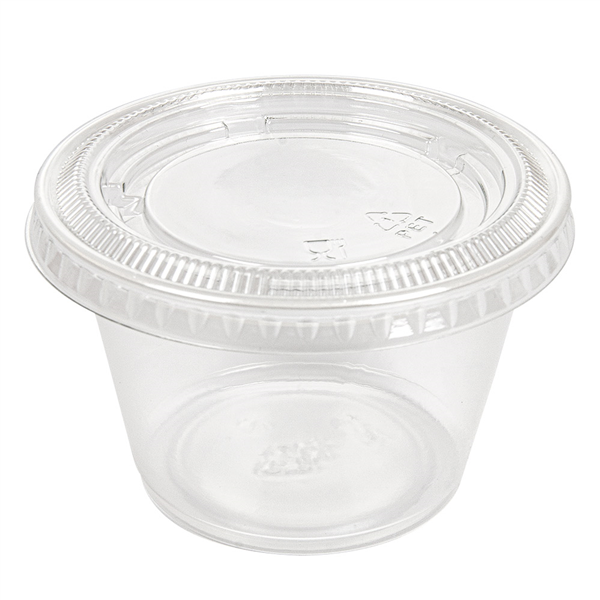 50 PETITS POTS + 50 COUVERCLES 120 ML Ø7,4x4,6 CM TRANSPARENT PP (24 UNITÉ) - Garcia de Pou