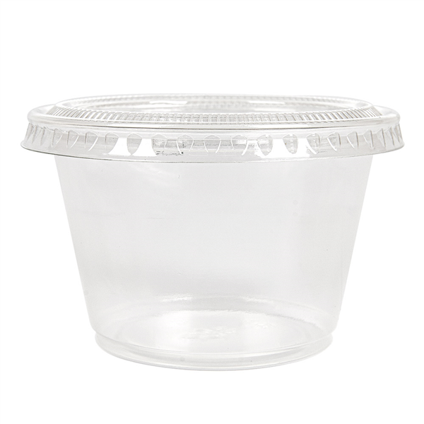 50 PETITS POTS + 50 COUVERCLES 120 ML Ø7,4x4,6 CM TRANSPARENT PP (24 UNITÉ) - Garcia de Pou