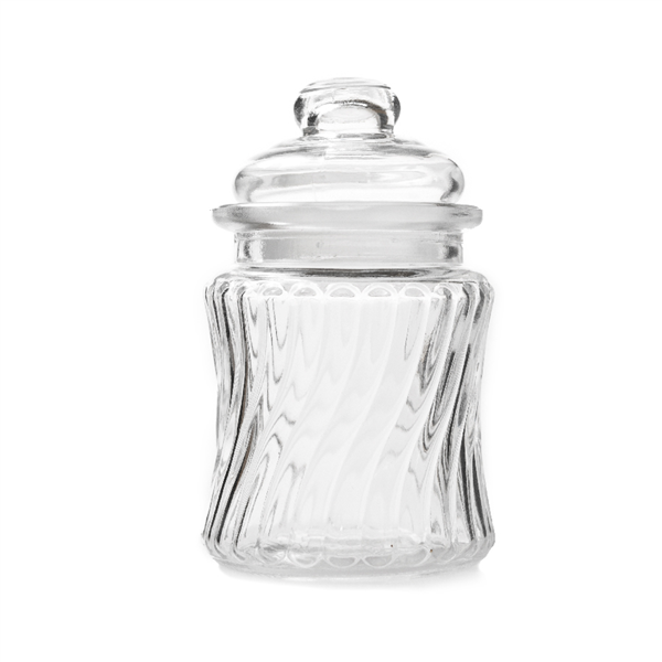 POT POUR STOCKER CYLINDRIQUE 260 ML Ø 8x13 CM TRANSPARENT VERRE (48 UNITÉ) - Garcia de Pou