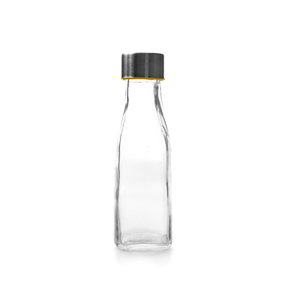 BOUTEILLE + BOUCHON ACIER 285 ML Ø 5,5x18 CM TRANSPARENT VERRE (48 UNITÉ) - Garcia de Pou