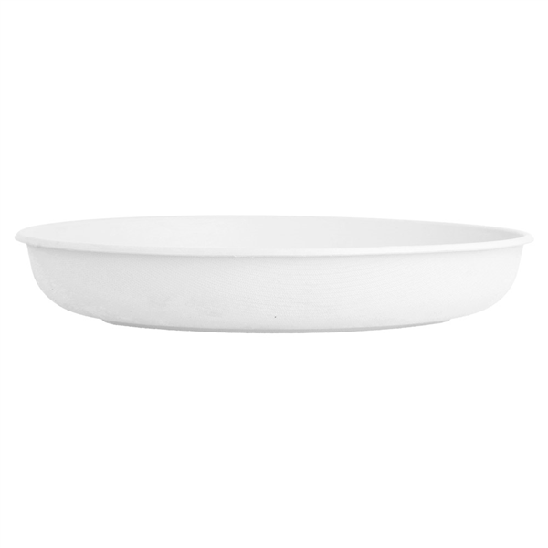 ASSIETTES OVALES "BIONIC"  23,6x16,9x4 CM BLANC BAGASSE (300 UNITÉ) - Garcia de Pou